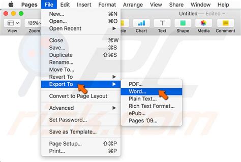 How To Export Pages Documents To Word Documents