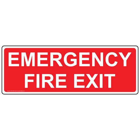 Emergency Fire Exit Sign Nhe 7395 Exit Emergency Fire
