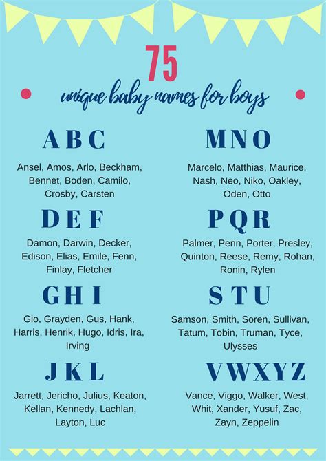 75 Unique Baby Boy Names From A To Z Babycenter Unique Baby Boy