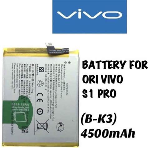 Vivo S1 Pro 1920 B K3 4500mah Battery Pd1945fex192020 Vivo Y9s Nex