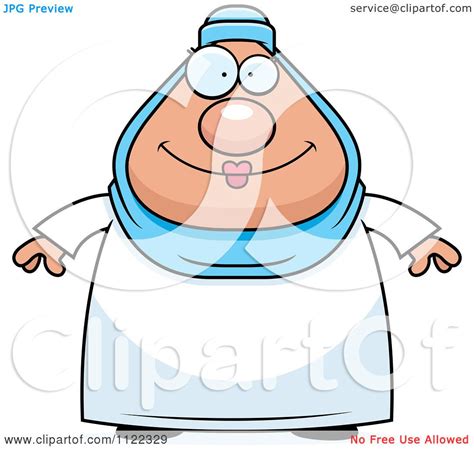 Cartoon Of A Chubby Muslim Woman Royalty Free Vector Clipart By Cory
