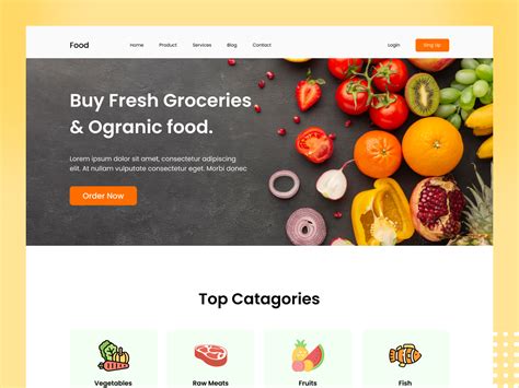 Grocery Shop Website Ui Uplabs