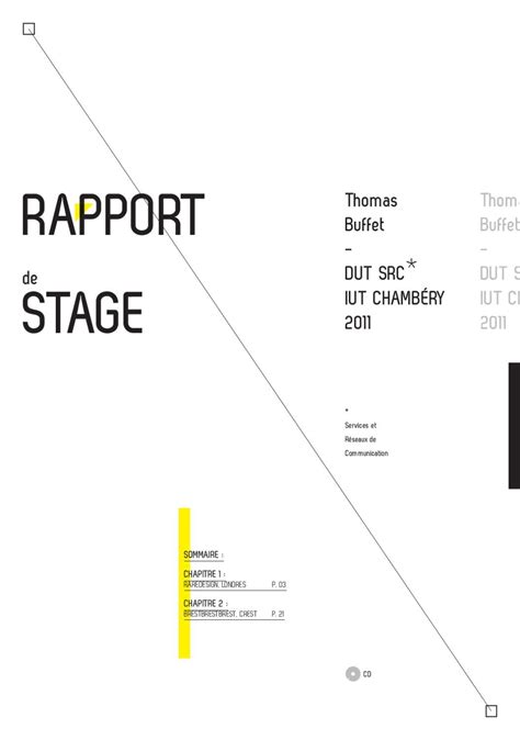 Rapport De Stage Infographie Entreprise Design Brochure Rapport De