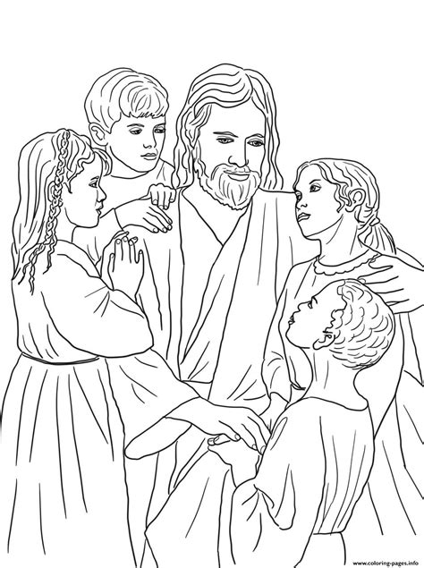 Jesus Loves All The Children Coloring Page Printable
