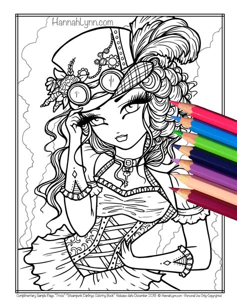 27 hannah lynn steampunk coloring pages