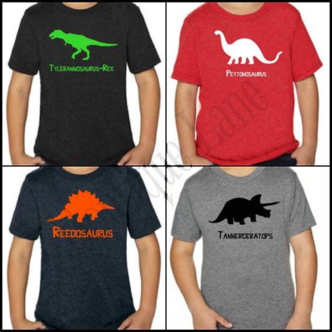Personalized Kids Dinosaur Shirt By Boutiquelane On Etsy 1400