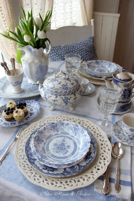 Summer dining is always pretty in white. Aiken House & Gardens: Blue & White Transferware Lunch ...