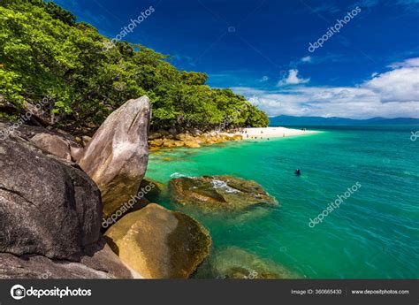 Nudey Beach Fitzroy Island Cairns Area Queensland Australia Part Great