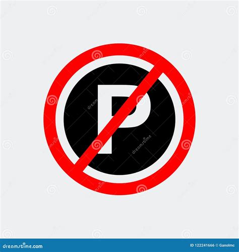 No Parking Signvector Illustration Stock Vector Illustration Of