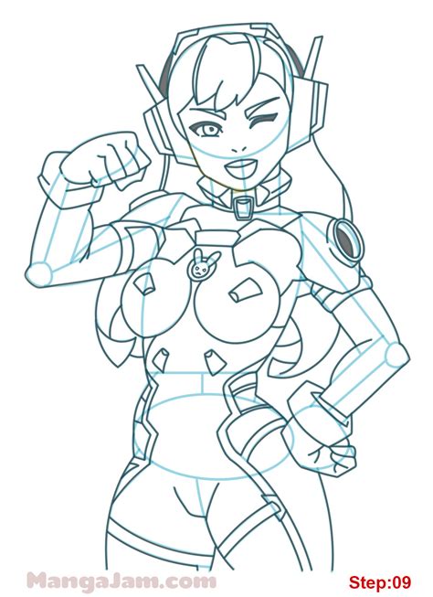 How To Draw Dva From Overwatch