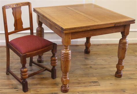 Antique English Oak Pub Table And 4 Chairs Dining Set For Sale