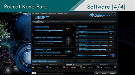 Enter type roccat kone emp of your product, then you exit the list for you, choose according to the product you are using. Roccat Kone Pure Software 3/4 - YouTube