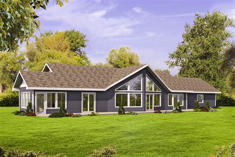 Ranch home plans, or ramblers as they are sometimes called, are usually one story, though they may have a finished basement, and they are wider then they are deep. Two Bedroom Ranch with Sun Room - 35562GH | Architectural ...