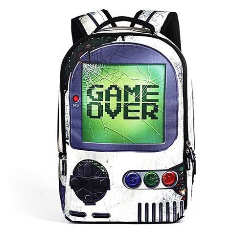 The Controller Game Over Backpack Schoolbag Rucksack School Bags For