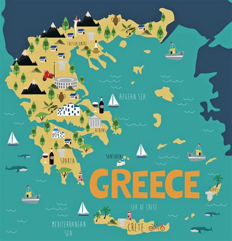 Greece Map Of Major Sights And Attractions OrangeSmile Com