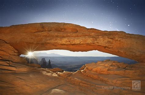 Late Night At Mesa Arch In Canyonlands National Park Landscape Photos