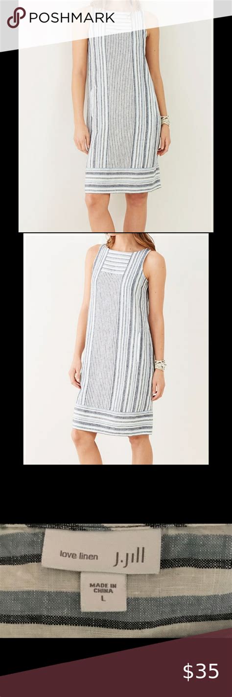 J Jill Love Linen Stripe Dress Linen Stripe Dress Striped Dress Jill Dress