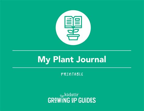 Printable Plant Journal Page Kidstir