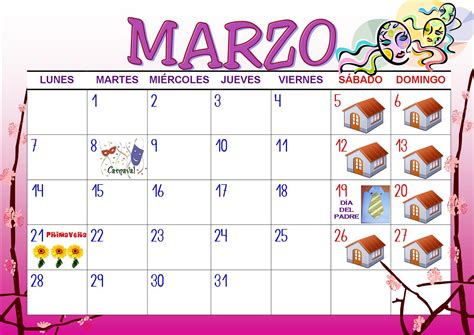 Calendario Marzo Para Imprimir En Argentina