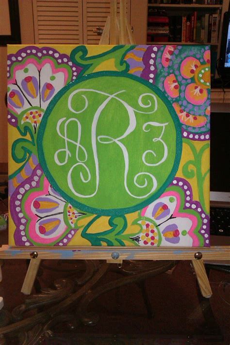 Diy Monogram Painting Summer Art Projects Monogram Painting Diy