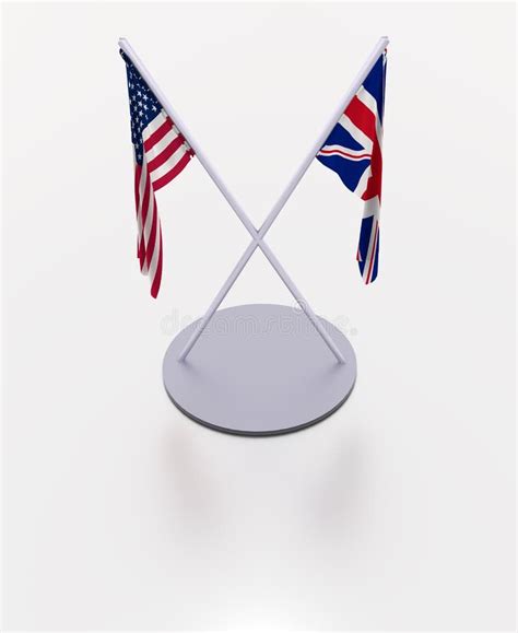 Usa British Flag Crossed Stock Illustrations 10 Usa British Flag