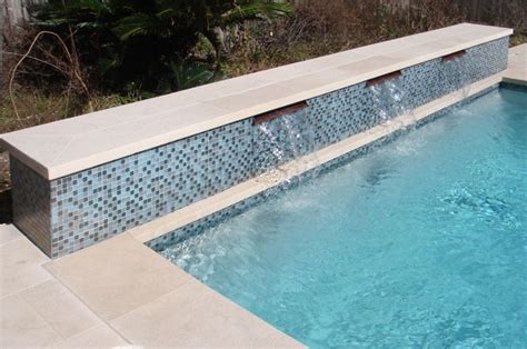 Mirabella Light Limestone Paving And Pool Coping In Antiqued Finish