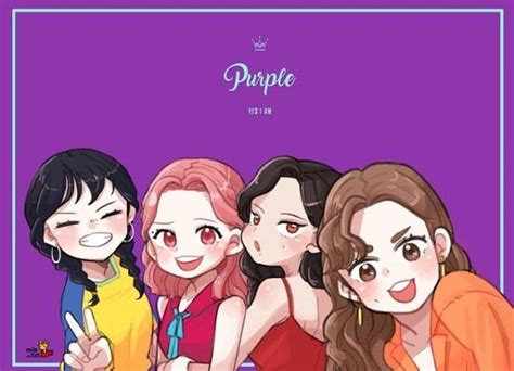 Mamamoo Purple Fan Art 4 Friends Illustration Mamamoo Anime Korea