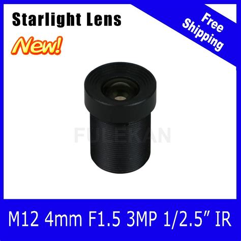 Starlight Lens 3mp 4mm Fixed Aperture F15 For Sony Imx290imx291 Ip