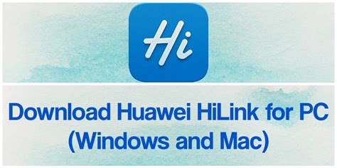 huawei hilink for pc