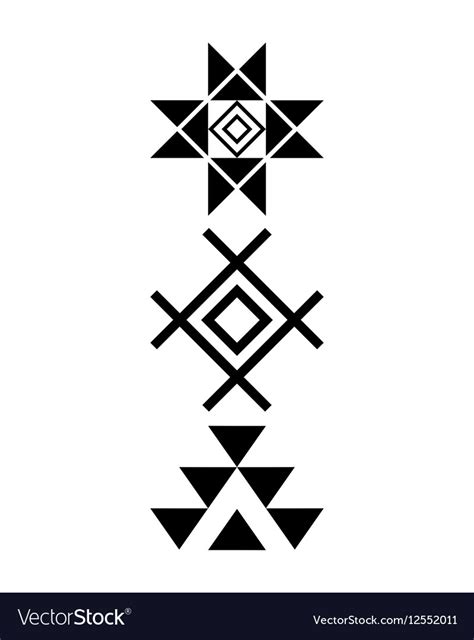 Navajo Print Aztec Pattern Tribal Design Native Vector Image