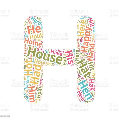 Cute Word Cloud Abc Letters H Stock Illustration Download Image Now
