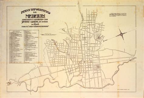 Medellin 1906 Planos Medellín Topografico