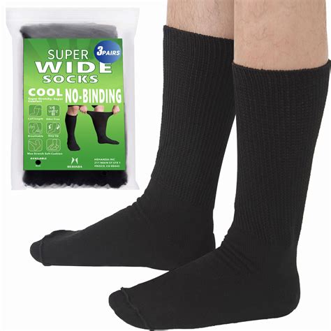 3 Pairs Of Hehanda Extra Wide Socks For Lymphedema Bariatric Sock