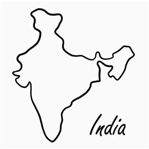 Doodle Freehand Drawing Of India Map 8884861 Vector Art At Vecteezy