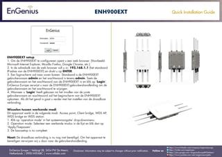 Quick Installation Guide Enh Ext Dutch Ppt