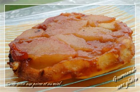 Gourmande sans gluten Tarte tatin aux poires et au miel sans gluten