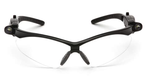 Clear Anti Fog Lens With Black Frame And Pivoting Led Temples