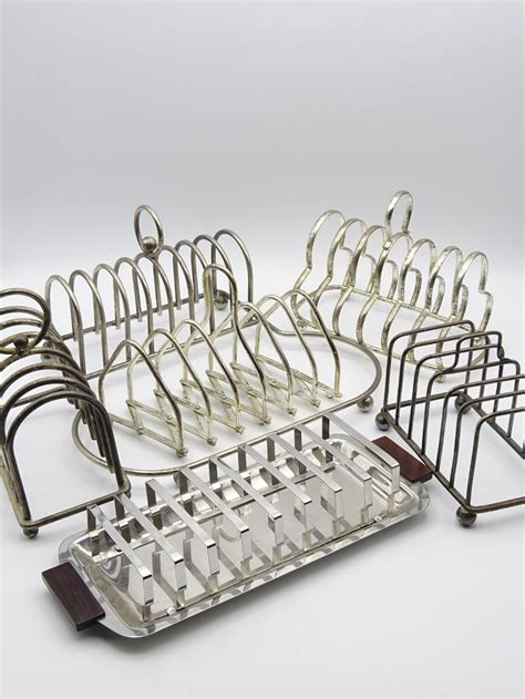 collection of six vintage toast racks bed and breakfast etsy bruges lace hotel owner new