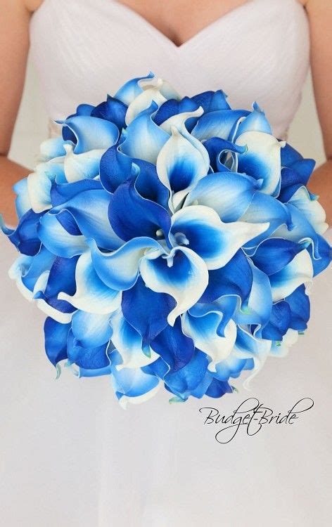 Calla Lily Real Touch Wedding Flowers Blue Wedding Bouquet Wedding