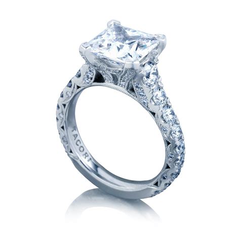 We are an authorized retailer with locations across texas with a huge selection of pieces. Tacori RoyalT Princess Diamond Engagement Ring (1.65 CTW) in 2021 | Round solitaire engagement ...