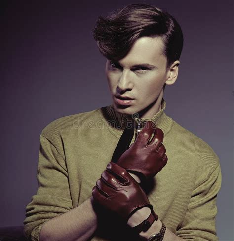 Fashion Photo Shot Of A Man Wearing Gloves Stock Photo Image Of Human