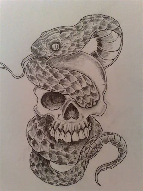 30 Snake Skull Tattoos Design
