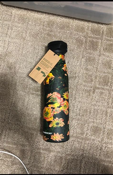 Starbucks Vacuum Insulated Floral Water Bottle Brand New W Tags