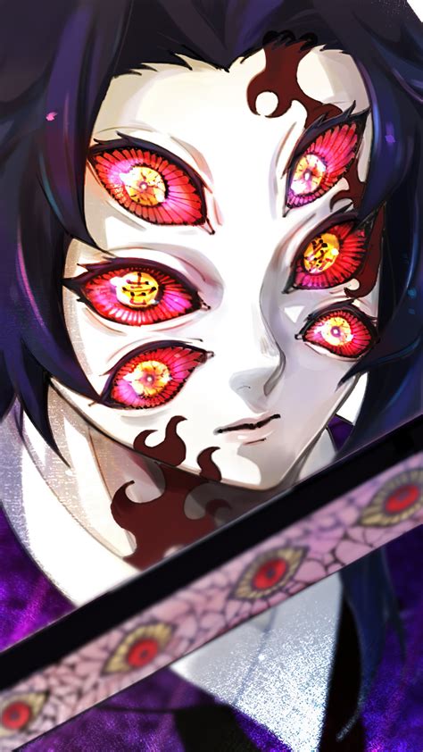 Demon Slayer Kimetsu No Yaiba Anime Kokushibo Twelve Moon Demons Twelve Kizuki Phone Hd