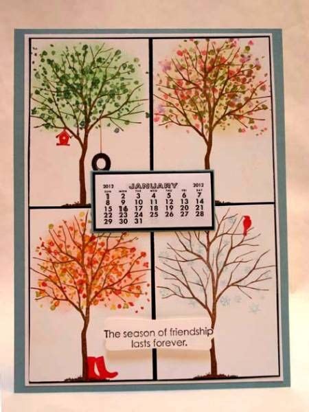 Ic317 Four Seasons Calendar By Sleepyinseattle Cards And Paper Crafts