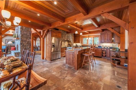 This mountain lake house designed by line 8 design and studio mcgee sits atop victory ranch with views over the jordanelle reservoir, utah. 17 Beautiful Rustic Kitchen Interiors Every Rustic ...