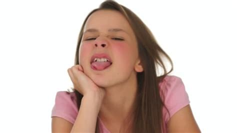 Young Girl Sticking Out Her Tongue Stock Video Footage By ©nelka7812 52161519