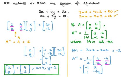 Matrices Solving Simultaneous Equations Youtube E