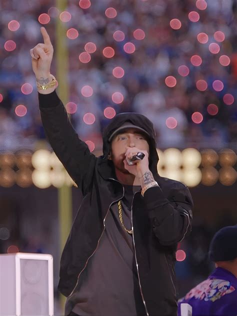 Eminem Black Hoodie Super Bowl Halftime 2022