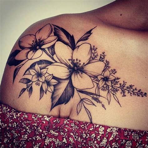 Women Tattoo 50 Shoulder Tattoo For Womanbeautiful Flowers Tattoo
